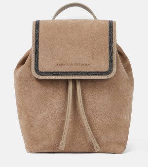 Замшевый рюкзак , коричневый Brunello Cucinelli