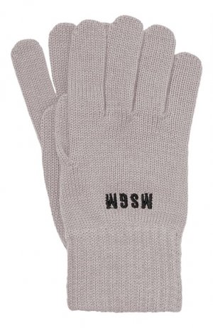 Перчатки MSGM. Цвет: серый