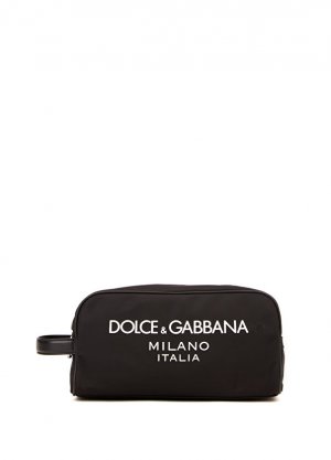 Сумка для бритья с черным логотипом Dolce&Gabbana