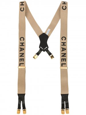 Подтяжки с логотипом Chanel Pre-Owned. Цвет: нейтральные цвета