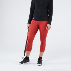 Женские короткие сухие теннисные брюки - Брюки-капри Hip Ball красные , цвет rot ARTENGO