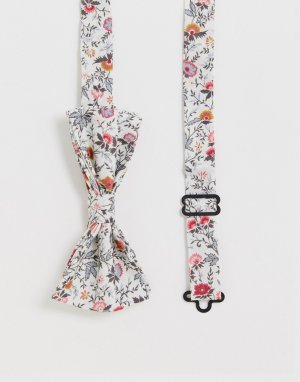 Хлопковый галстук-бабочка с принтом Liberty mina-Кремовый Gianni Feraud