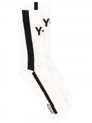 Носки с контрастными полосками Y-3. Цвет: белый