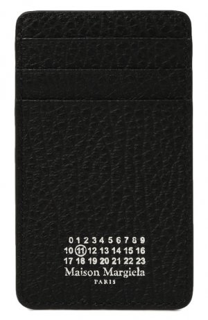 Кожаный футляр для кредитных карт Maison Margiela. Цвет: чёрный