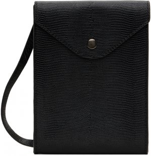 Черная сумка на плечо с ремешком-конвертом , цвет Black Lemaire