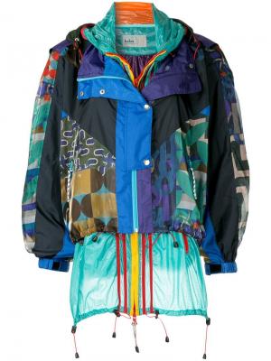 Куртка в стилистике пэчворк с капюшоном Kolor. Цвет: разноцветный
