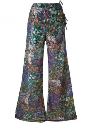 Расклешенные брюки с цветочным принтом Marquesalmeida Marques'almeida. Цвет: многоцветный