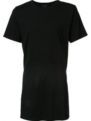Узкая футболка с круглым вырезом En Noir. Цвет: чёрный