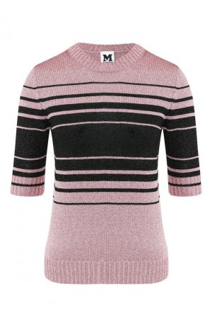 Пуловер с металлизированной нитью M Missoni. Цвет: светло-розовый