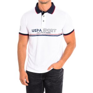 Мужская спортивная футболка-поло с коротким рукавом 61798 U.S. Polo Assn.