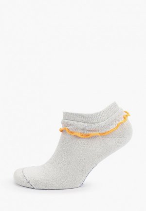 Носки Birkenstock Cotton Bling Lace Sneaker W White. Цвет: серебряный