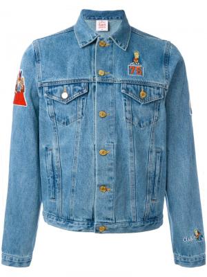 Джинсовая куртка с нашивками Bart Joyrich. Цвет: синий