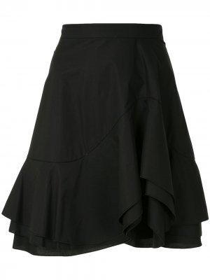 Многослойная расклешенная юбка Paule Ka. Цвет: черный