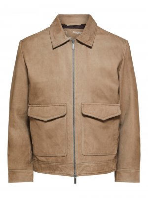 Межсезонная куртка BECK, светло-коричневый SELECTED HOMME