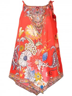Блузка с принтом пейсли Camilla. Цвет: красный