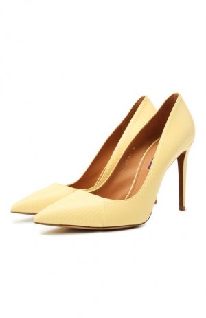 Кожаные туфли Celia Ralph Lauren. Цвет: жёлтый
