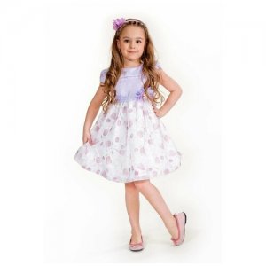 Платье, размер 9-10/134-140, фиолетовый Cascatto. Цвет: фиолетовый