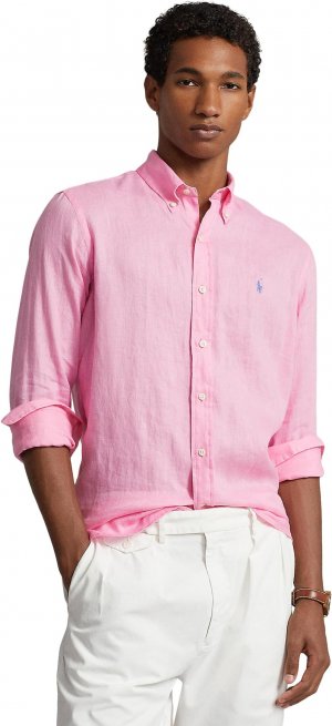 Льняная рубашка классического кроя с длинными рукавами , цвет Harbor Pink Polo Ralph Lauren
