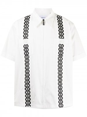 Рубашка с геометричным орнаментом Ports V. Цвет: белый