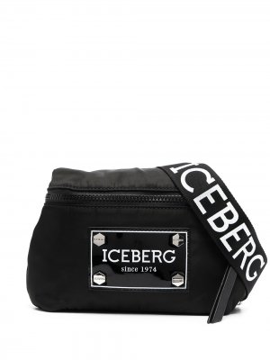 Поясная сумка с логотипом Iceberg. Цвет: черный