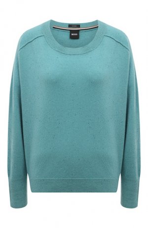 Кашемировый пуловер BOSS. Цвет: бирюзовый