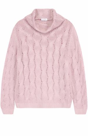 Кашемировый свитер фактурной вязки Cruciani. Цвет: розовый
