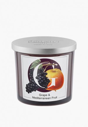 Свеча ароматическая Pernici Grape & Mediterranean fruit (Виноград и Средиземноморские фрукты), 200 грамм воска. Цвет: коричневый