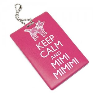 Бирка на багаж Keep calm and Mimimi Kawaii Factory. Цвет: розовый