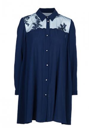 Рубашка ELISA FANTI. Цвет: синий