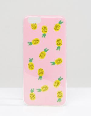 Чехол для Iphone 6 с принтом ананаса Signature. Цвет: розовый