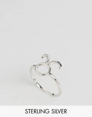 Серебряное кольцо с зодиакальной отделкой Телец Rock N Rose 'N'. Цвет: серебряный