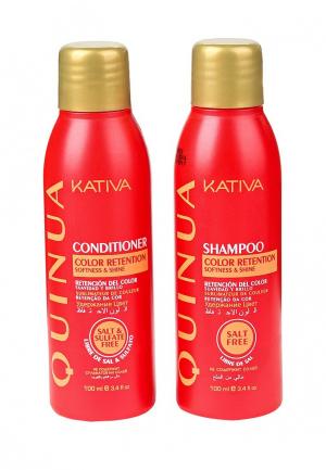 Набор Kativa QUINUA шампунь + кондиционер Защита цвета, 2 по 100 мл