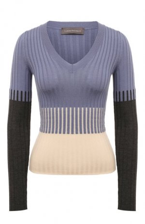 Шерстяной пуловер Lorena Antoniazzi. Цвет: синий