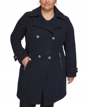 Женское двубортное пальто больших размеров GUESS, темно-синий Guess