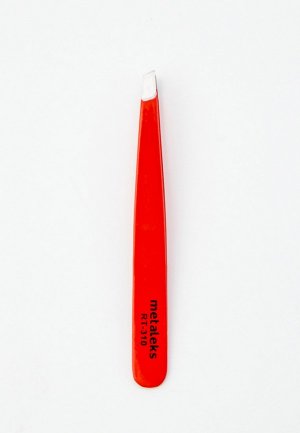 Пинцет для бровей Metaleks RT-310, 9.5 мм. Цвет: красный