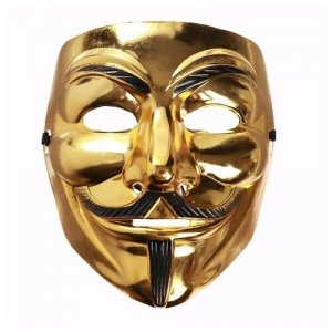 Карнавальная маска «Гай Фокс», цвет золото СмеХторг. Цвет: золотистый