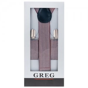 Подтяжки , подарочная упаковка, для мужчин, бордовый GREG. Цвет: бордовый