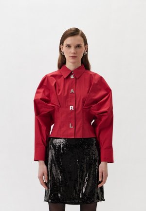 Блуза Karl Lagerfeld. Цвет: красный