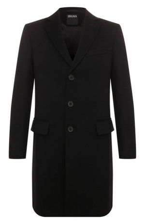 Пальто из шерсти и кашемира Zegna. Цвет: чёрный