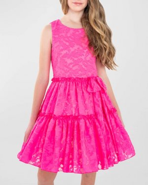 Многоярусное кружевное платье с бантом для девочки, размер 8–16 Zoe