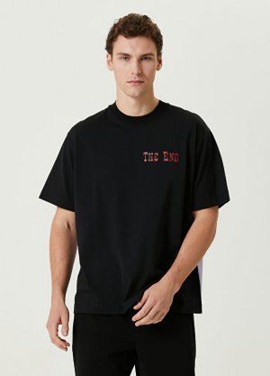 Черная футболка с монограммой Limitato. Цвет: черный
