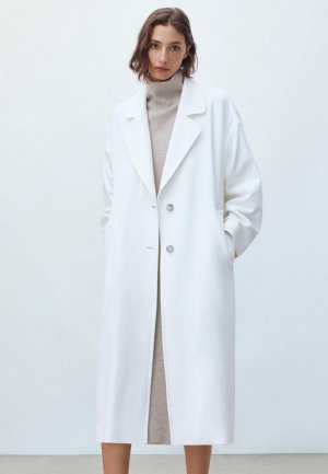 Пальто Massimo Dutti. Цвет: белый