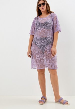 Платье пляжное Olsi. Цвет: фиолетовый