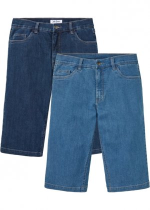 Длинные джинсы-шорты стандартного кроя стрейч (2 шт в упаковке) , синий John Baner Jeanswear