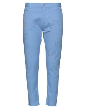Джинсовые брюки MAURIZIO MASSIMINO. Цвет: небесно-голубой
