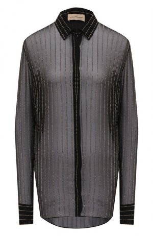 Шелковая блузка Alexandre Vauthier. Цвет: чёрный