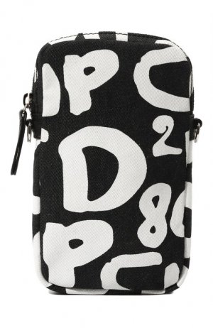 Текстильная сумка Dsquared2. Цвет: чёрно-белый