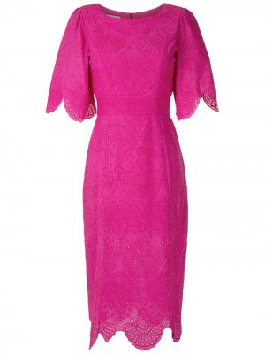 Коктейльное платье Nielle с вышивкой Olympiah. Цвет: розовый
