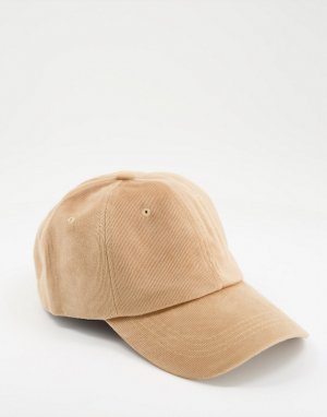 Вельветовая кепка светло-коричневого цвета -Коричневый цвет SVNX