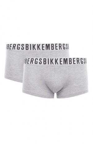 Комплект из двух боксеров Dirk Bikkembergs. Цвет: серый